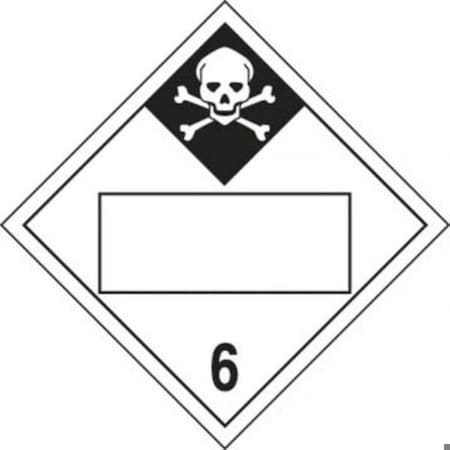 Accuform BLANK DOT PLACARD HAZARD CLASS 6 MPL462VS50 MPL462VS50